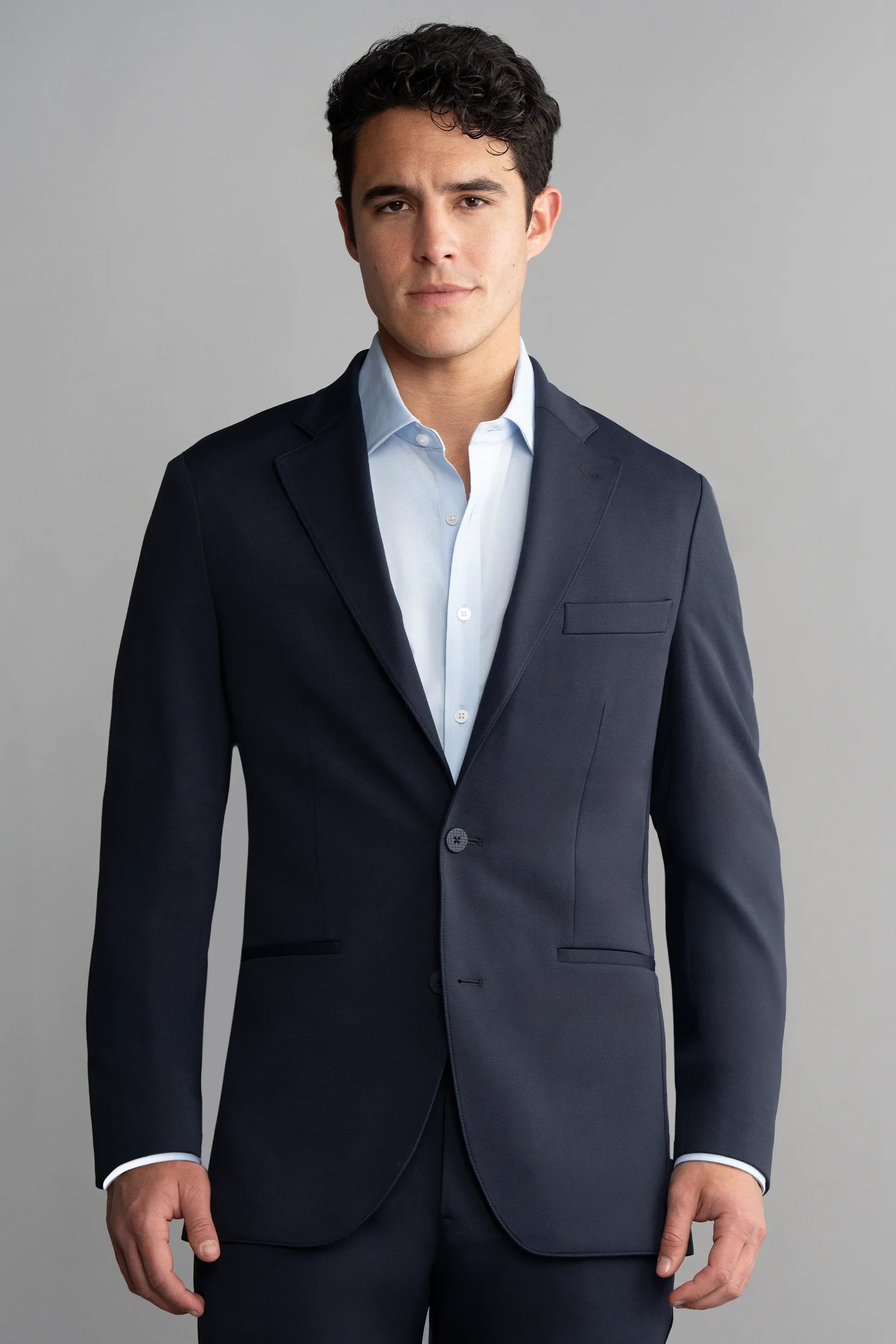 Circular Knit Blazer // Navy