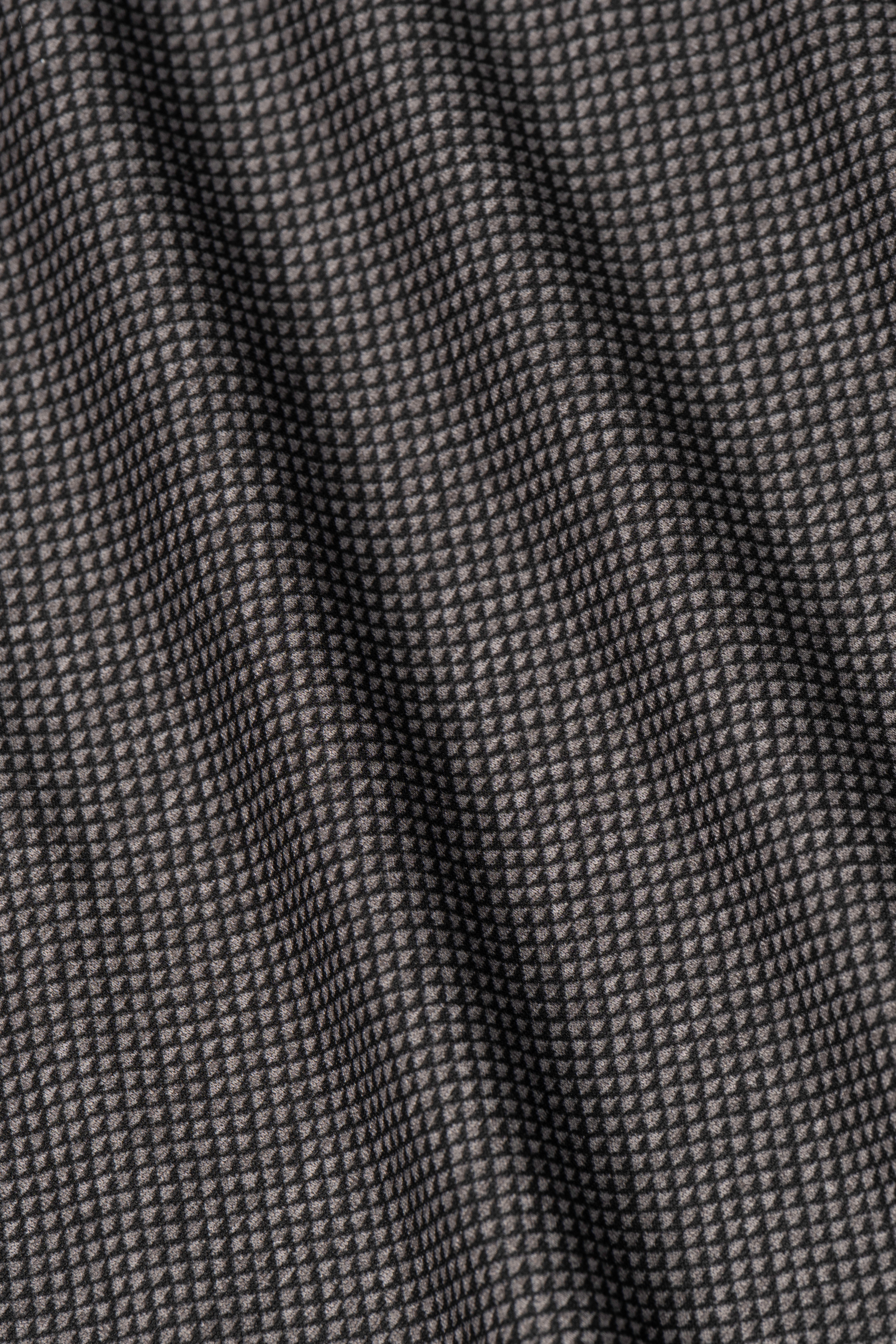 Long Sleeve Button Down Polo Dot // Grey Scale