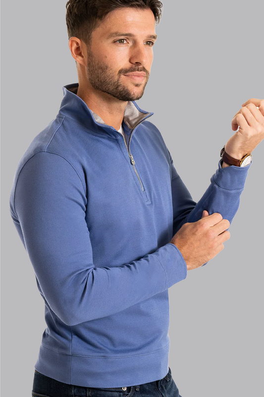 Performance Quarter Zip // Steel Blue