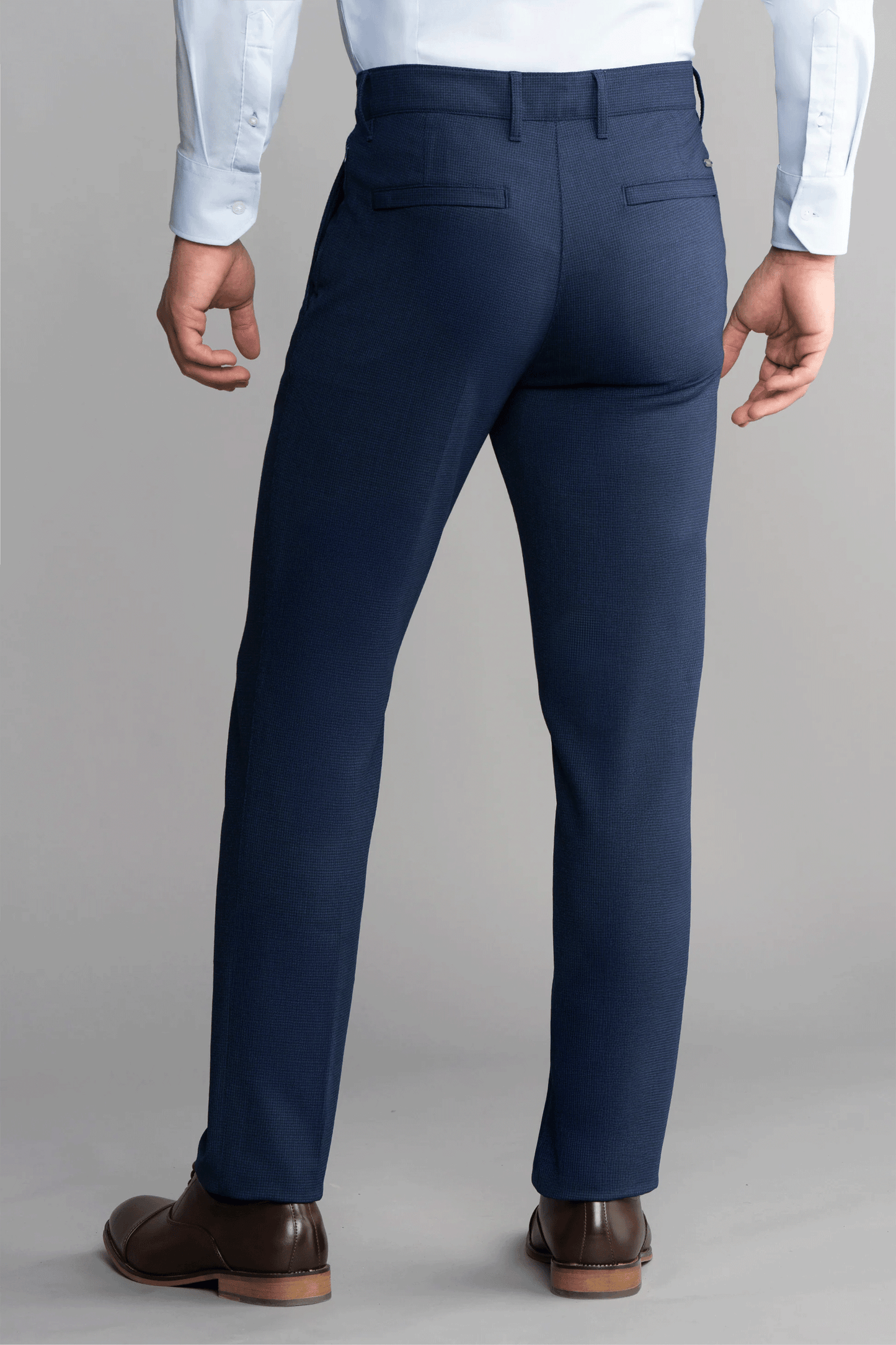 Hybrid Wool Pants // Navy Puppytooth